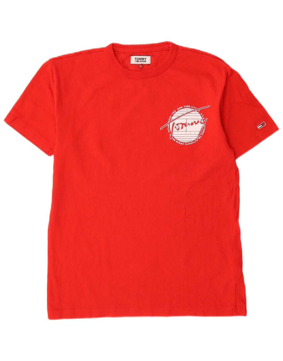 T-shirt grafica da uomo Tommy Hilfiger Top in cotone rosso medio
