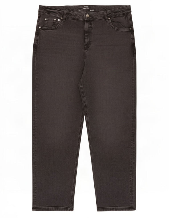 Jeans Boyfriend a vita alta da donna Zara UK 18 XL W38 L29 Grigio