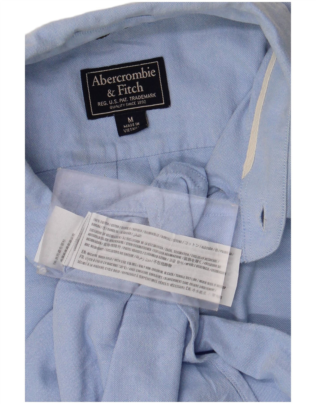 Camicia muscolare da uomo Abercrombie & Fitch in cotone blu medio