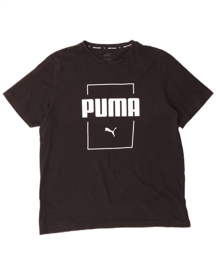 T-shirt grafica PUMA da uomo grande nera
