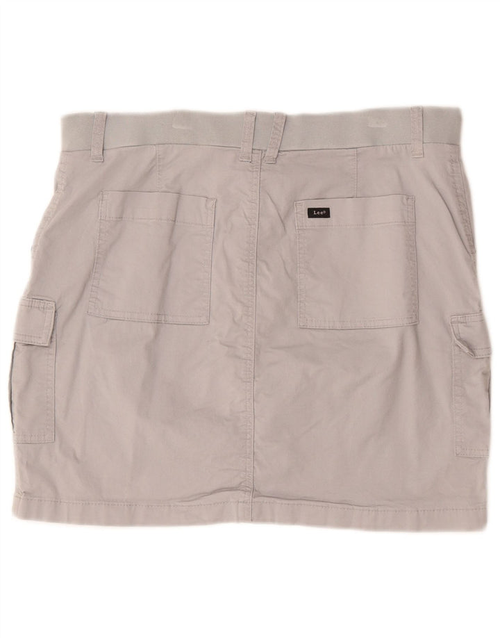 Gonna cargo LEE da donna Skort vestibilità regolare a vita media US 14 XL W36 cotone grigio