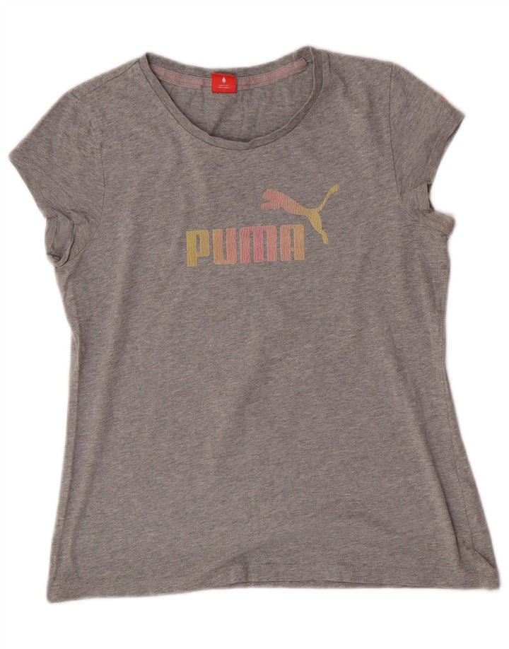 T-shirt grafica da donna Puma UK 14 Grigio medio