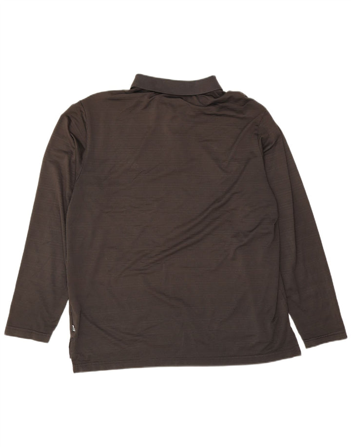 Polo Adidas da uomo a maniche lunghe XL nera in poliestere
