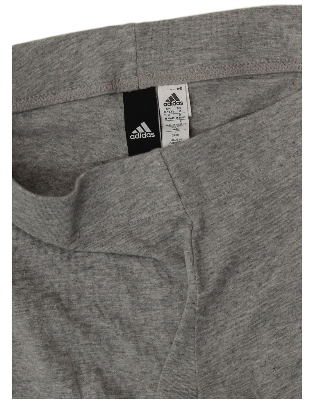 Leggings grafici da donna ADIDAS UK 12/14 Cotone grigio medio