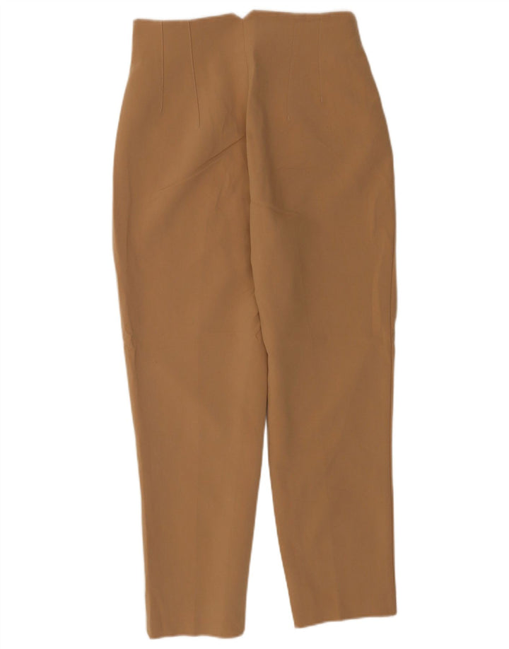 Pantaloni casual affusolati da donna Zara piccoli W26 L26 poliestere marrone