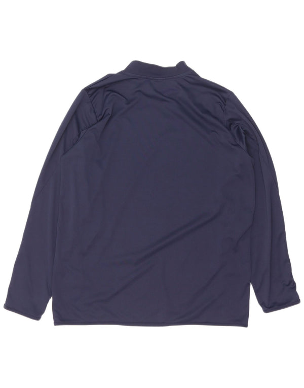 Top Diadora Uomo Manica Lunga XL Blu Navy Colourblock Poliestere