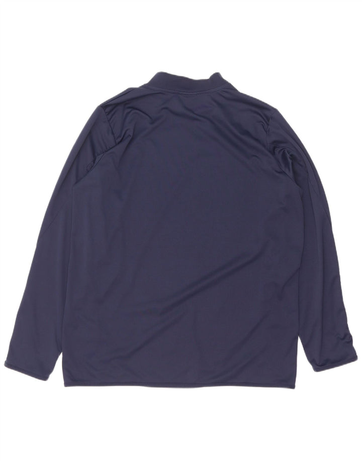 Top Diadora Uomo Manica Lunga XL Blu Navy Colourblock Poliestere