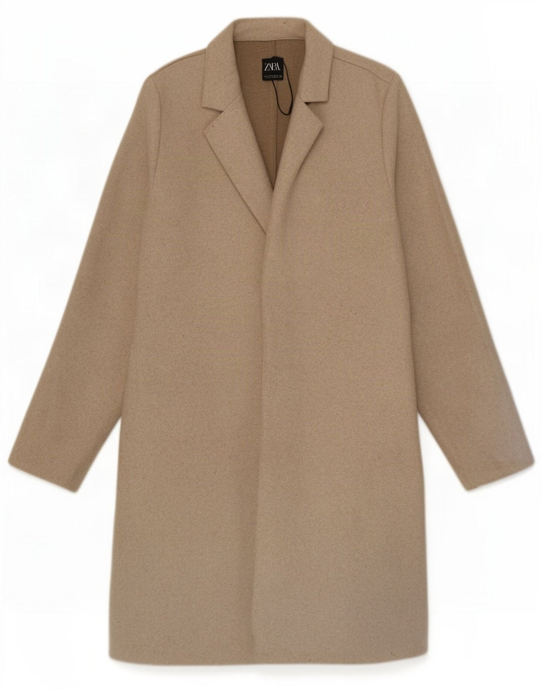 Soprabito aperto da donna Zara UK 10 piccolo poliestere beige