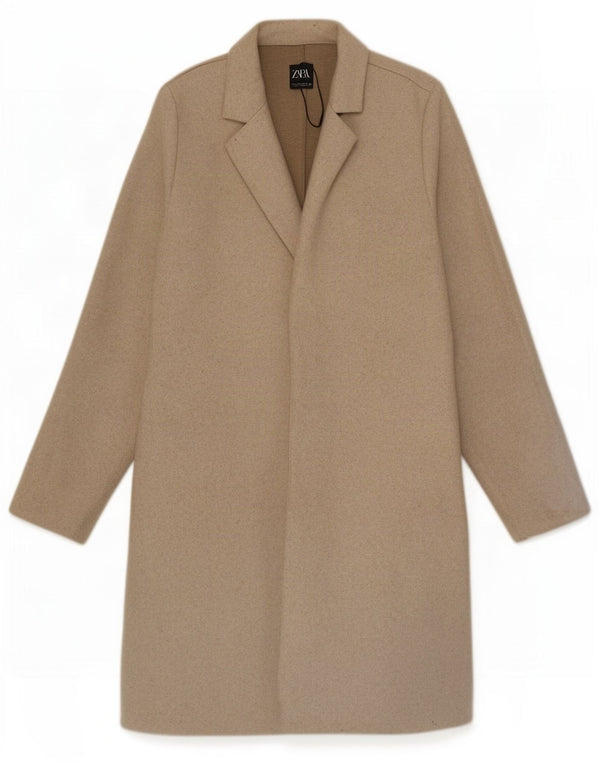 Soprabito aperto da donna Zara UK 10 piccolo poliestere beige