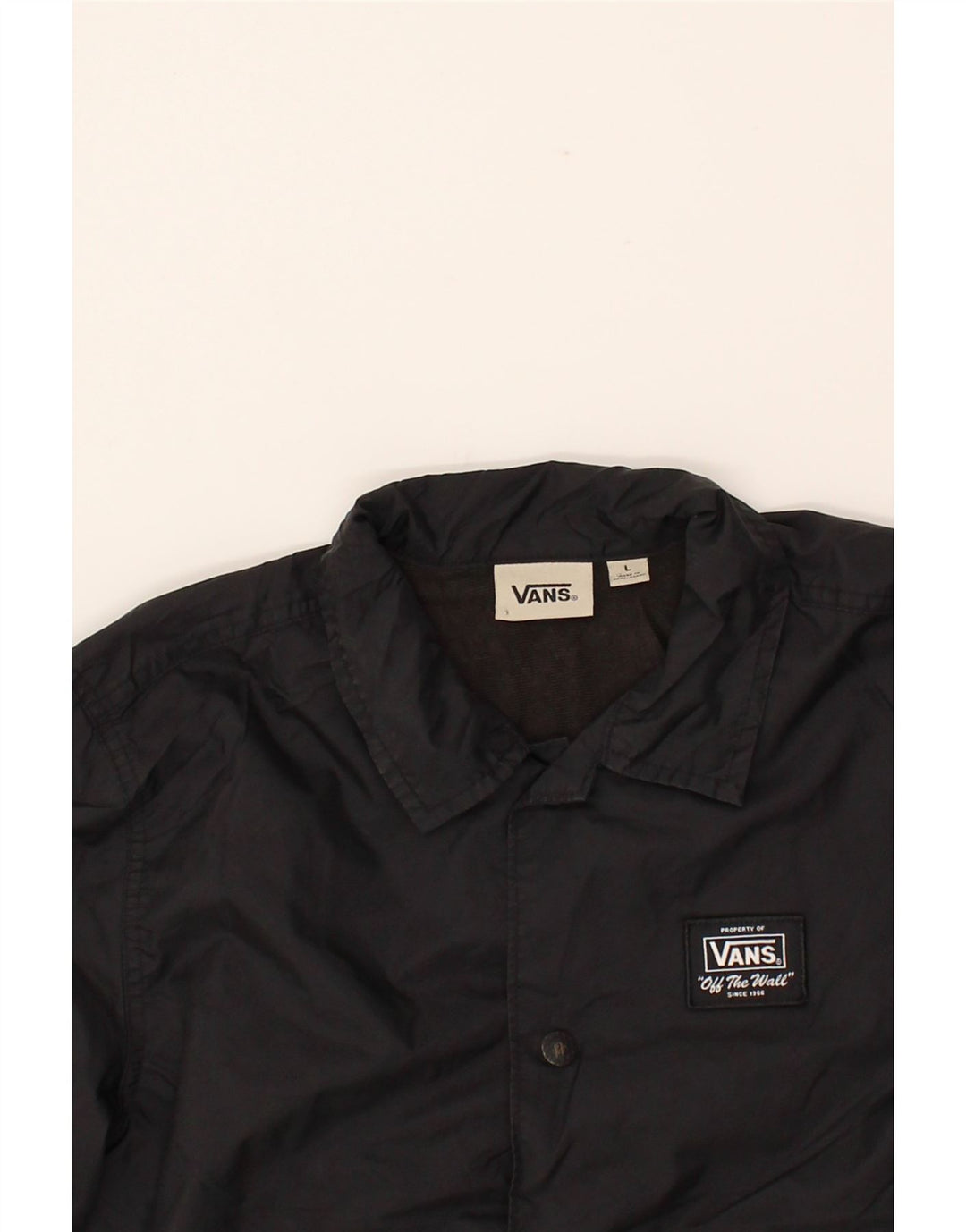 VANS Boys Bomber Jacket 11-12 Years Large Black Nylon Vintage Vans and Second-Hand Vans from Messina Hembry 
