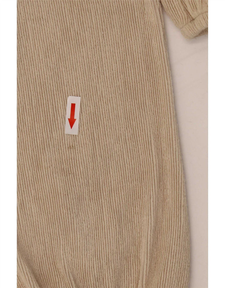 Top cardigan corto da donna Zara UK 16 grande poliestere beige
