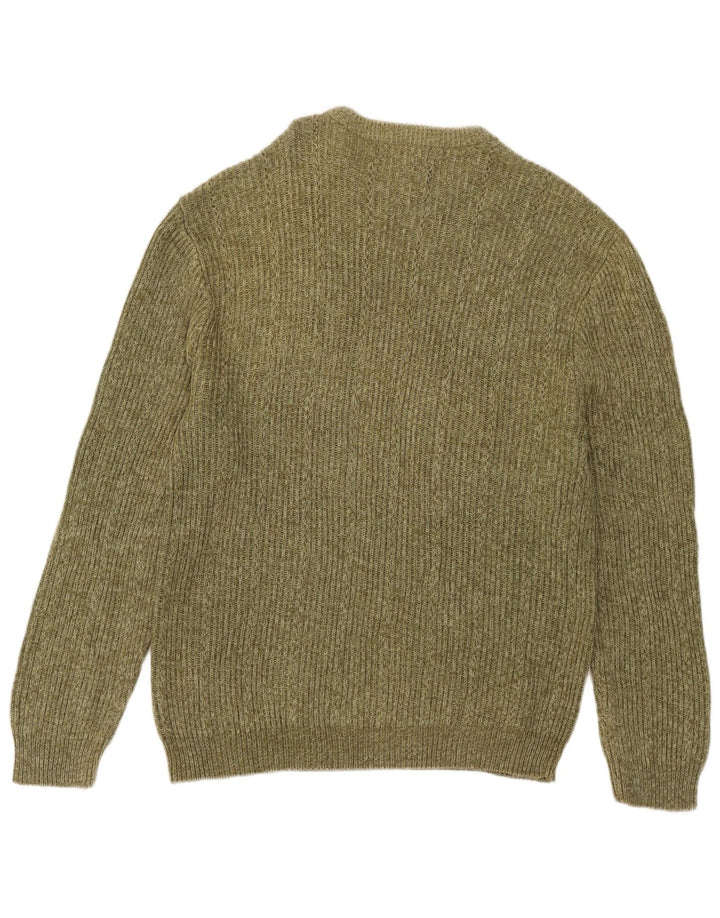 Chaps Uomo Maglione Girocollo Maglione Grande Cotone Maculato Verde
