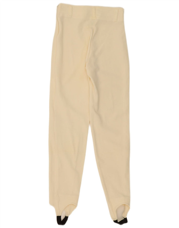 TRUSSARDI Womens Stirrup Casual Trousers IT 44 Medium W30 L30 Off White