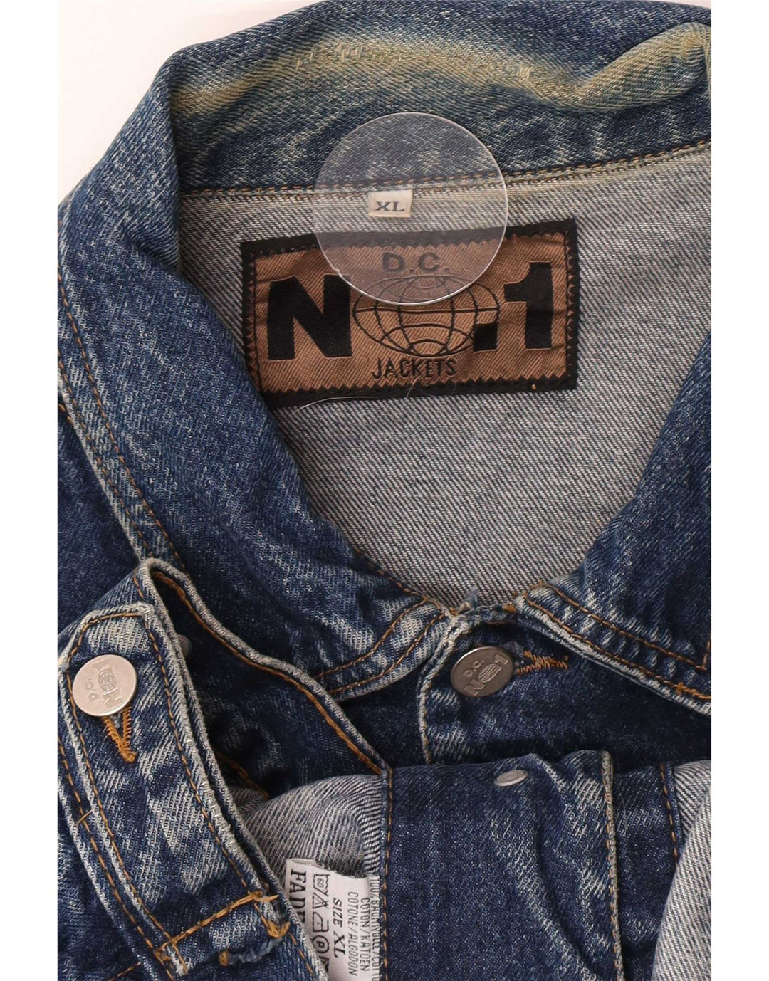 Giacca di jeans vintage da uomo UK 42 XL in cotone blu