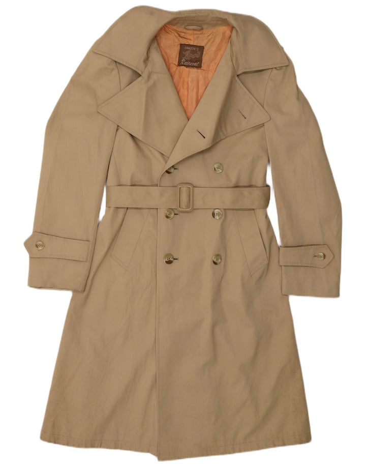 Impermeabile doppiopetto da uomo Dragon's UK 36 piccolo poliestere beige