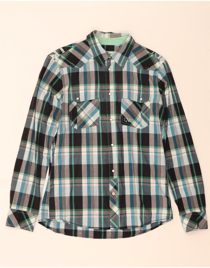 Camicia slim fit da uomo O'Neill grande in cotone a quadri multicolore