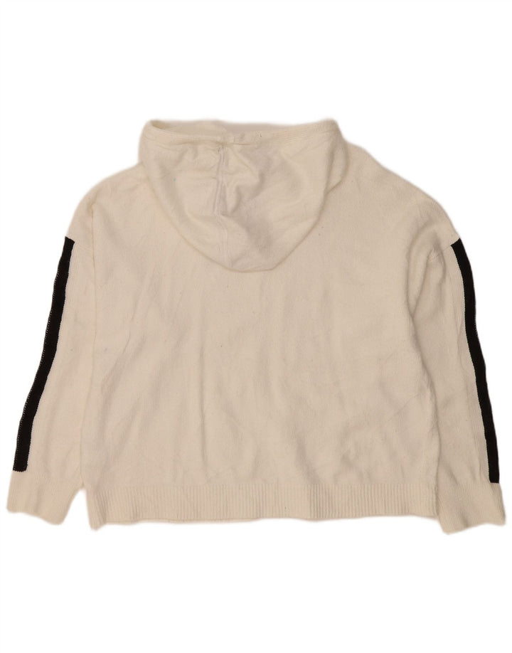 Maglione corto oversize da donna Tommy Hilfiger UK 14 medio bianco