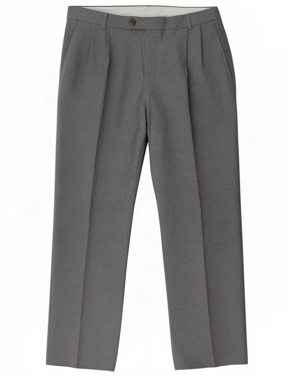 Pantaloni da completo da uomo con pegging Farah W34 L31 Poliestere grigio