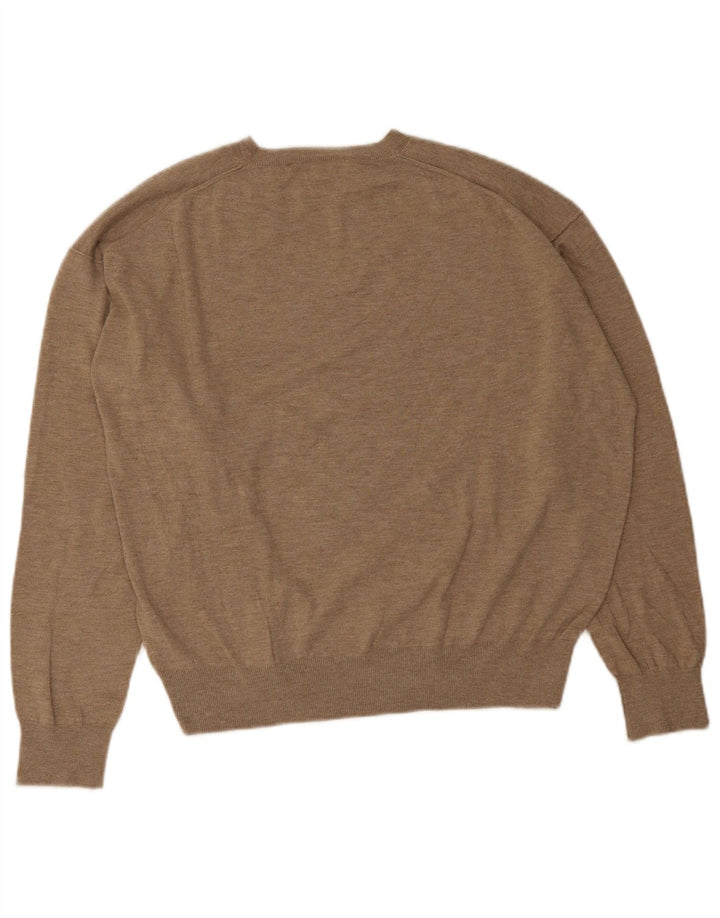 Maglione maglione girocollo da donna Zara UK 14 Poliestere beige medio