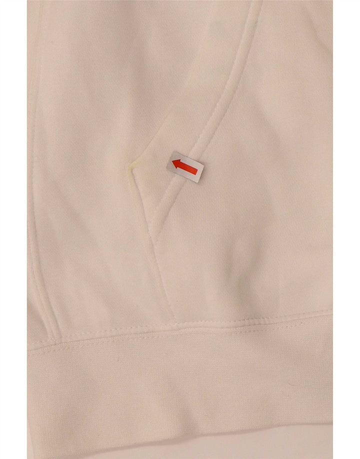 Felpa con cappuccio grafica Nike da uomo in cotone bianco medio