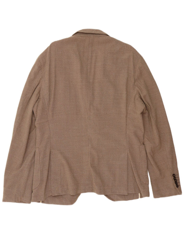 Giacca blazer da uomo slim fit a 2 bottoni Hugo Boss EU 56 3XL lana vergine marrone