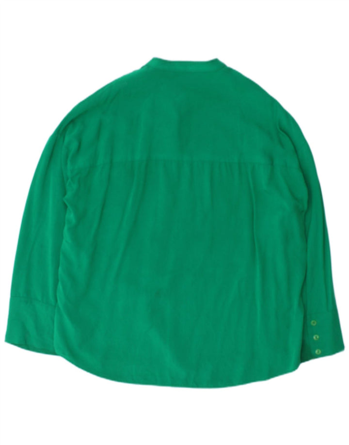 Camicetta oversize da donna Zara UK 10 piccola viscosa verde