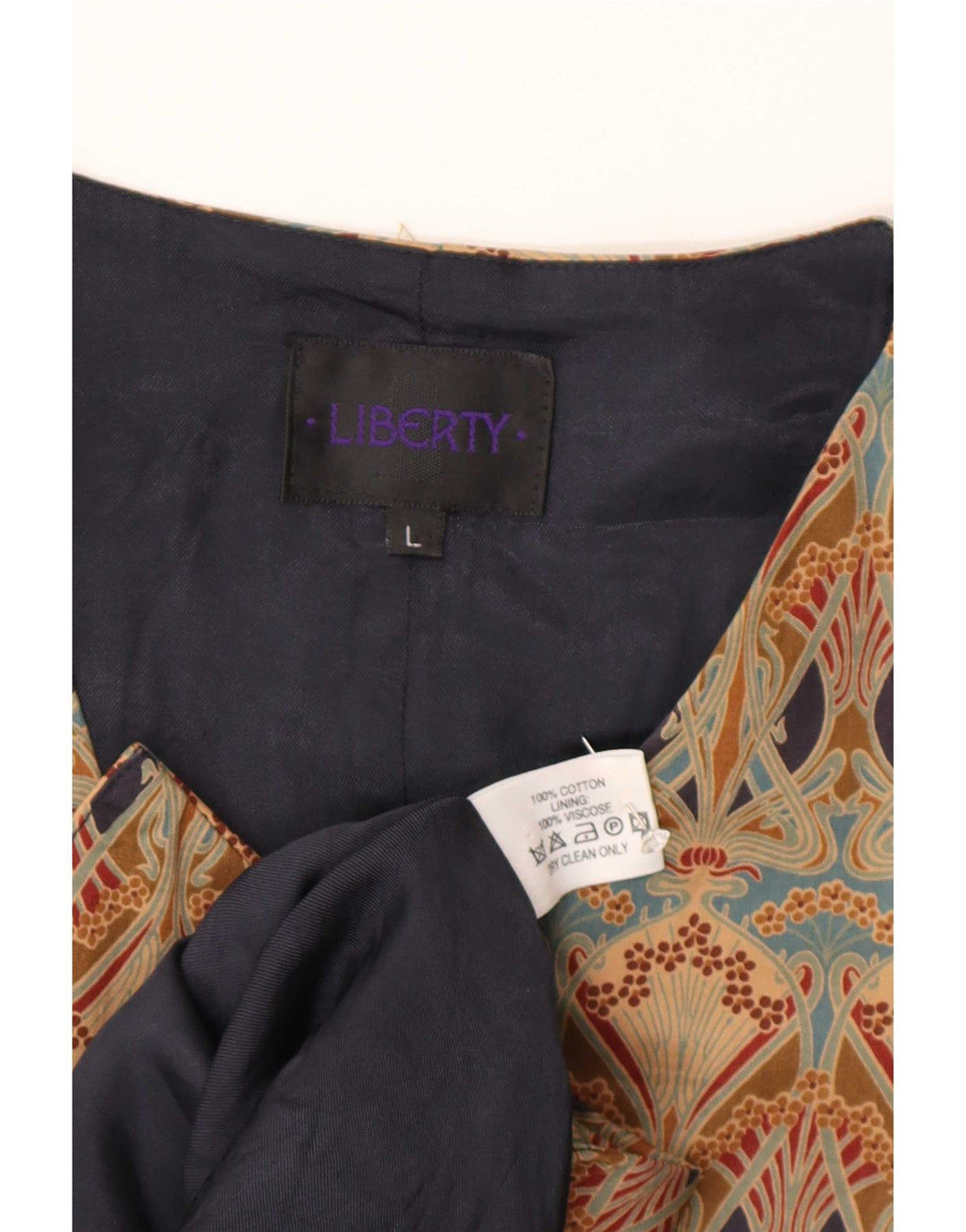 Gilet da uomo Liberty grande cotone floreale beige