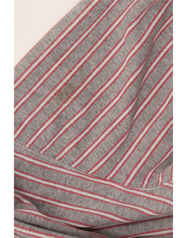 T-shirt da uomo Mustang Top XL in cotone a righe grigie