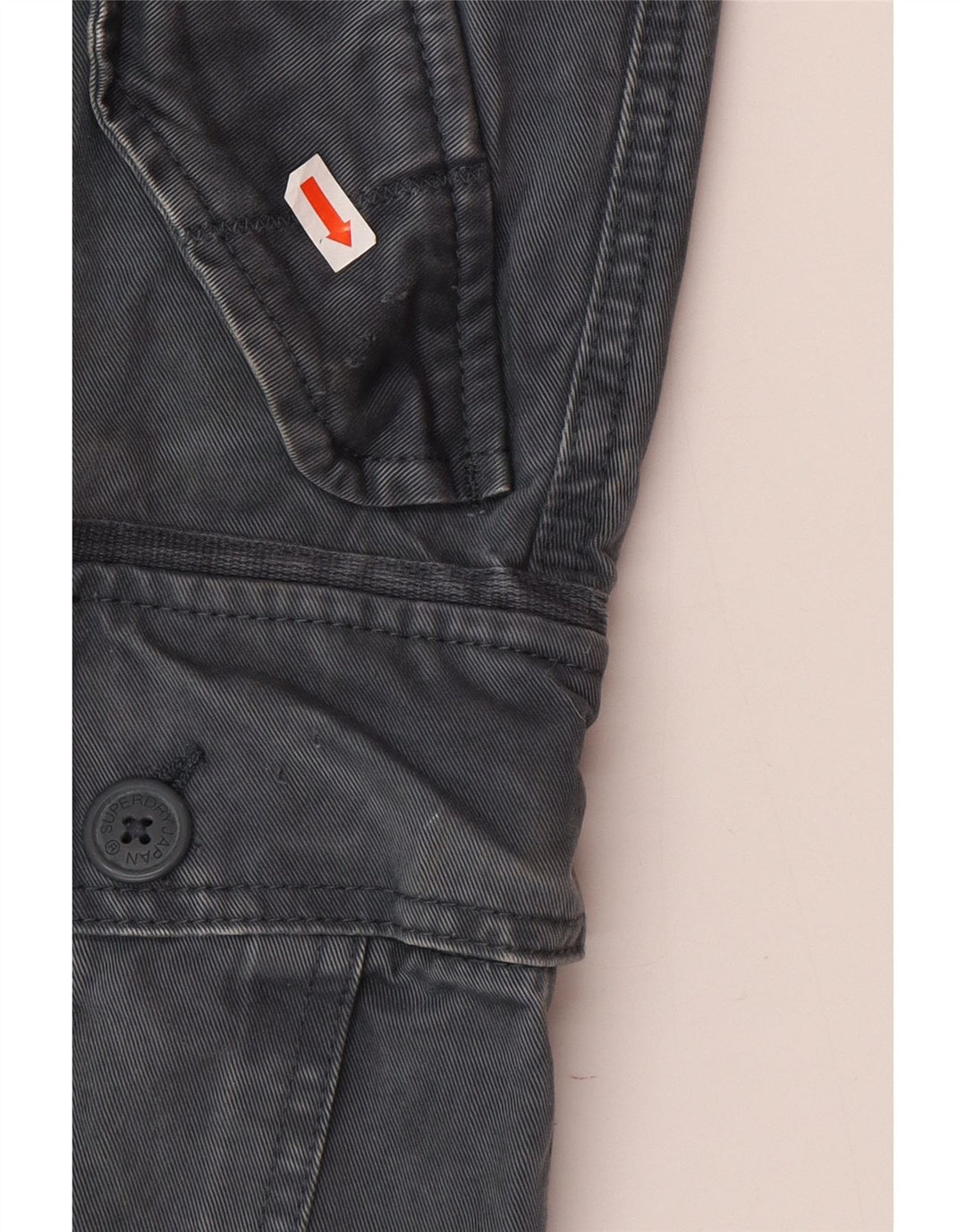 Pantaloncini cargo da uomo SUPERDRY medi W32 in cotone grigio