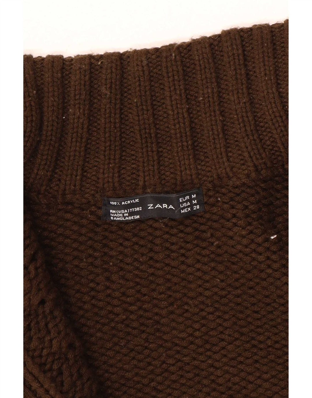 Maglione cardigan da donna Zara UK 12 Marrone medio