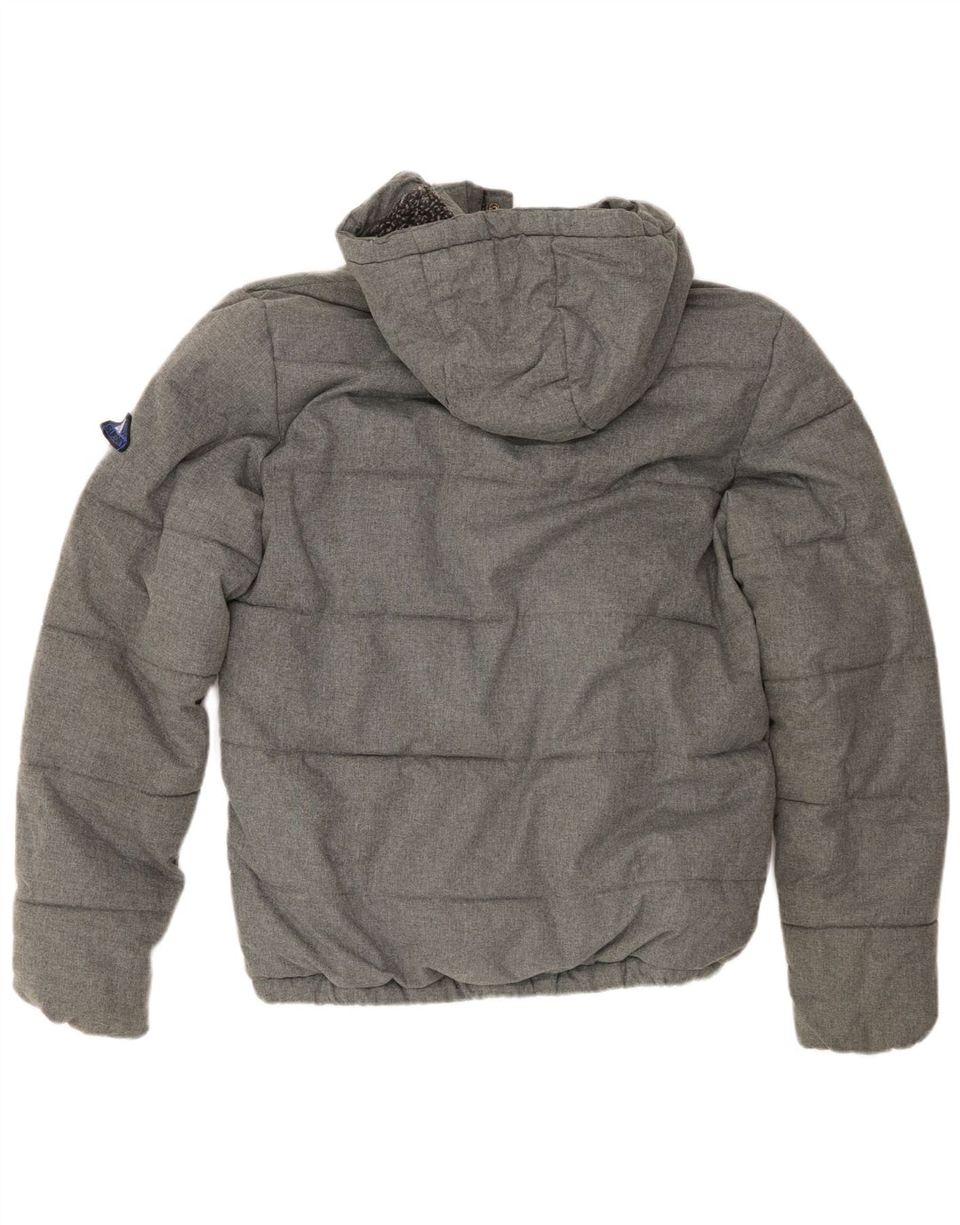 Giacca imbottita con cappuccio da uomo Superdry UIK 38 poliestere grigio medio
