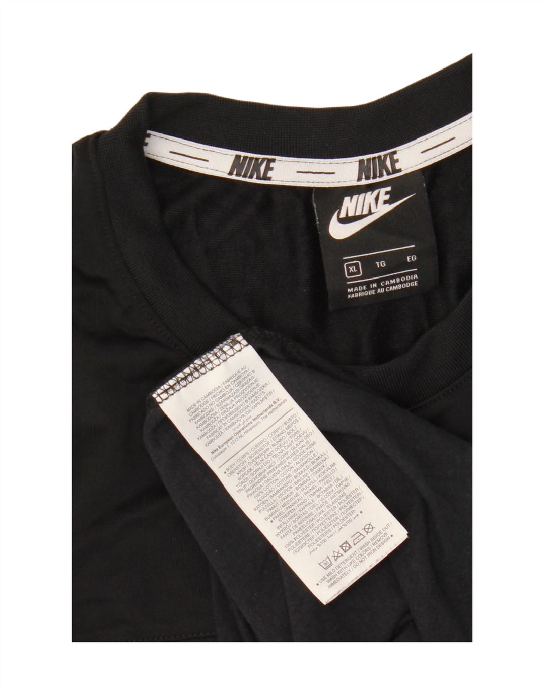T-shirt grafica da uomo Nike Top XL in cotone nero