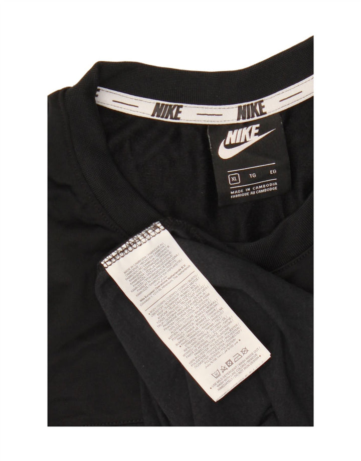 T-shirt grafica da uomo Nike Top XL in cotone nero