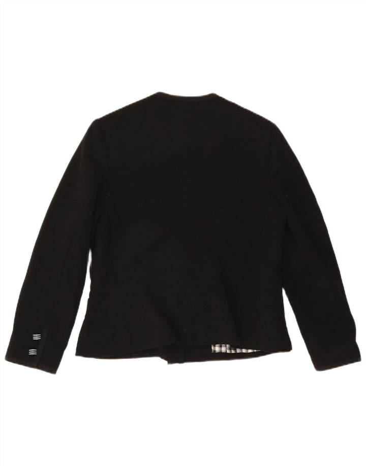 Giacca blazer vintage da donna a 5 bottoni UK 12 media nera