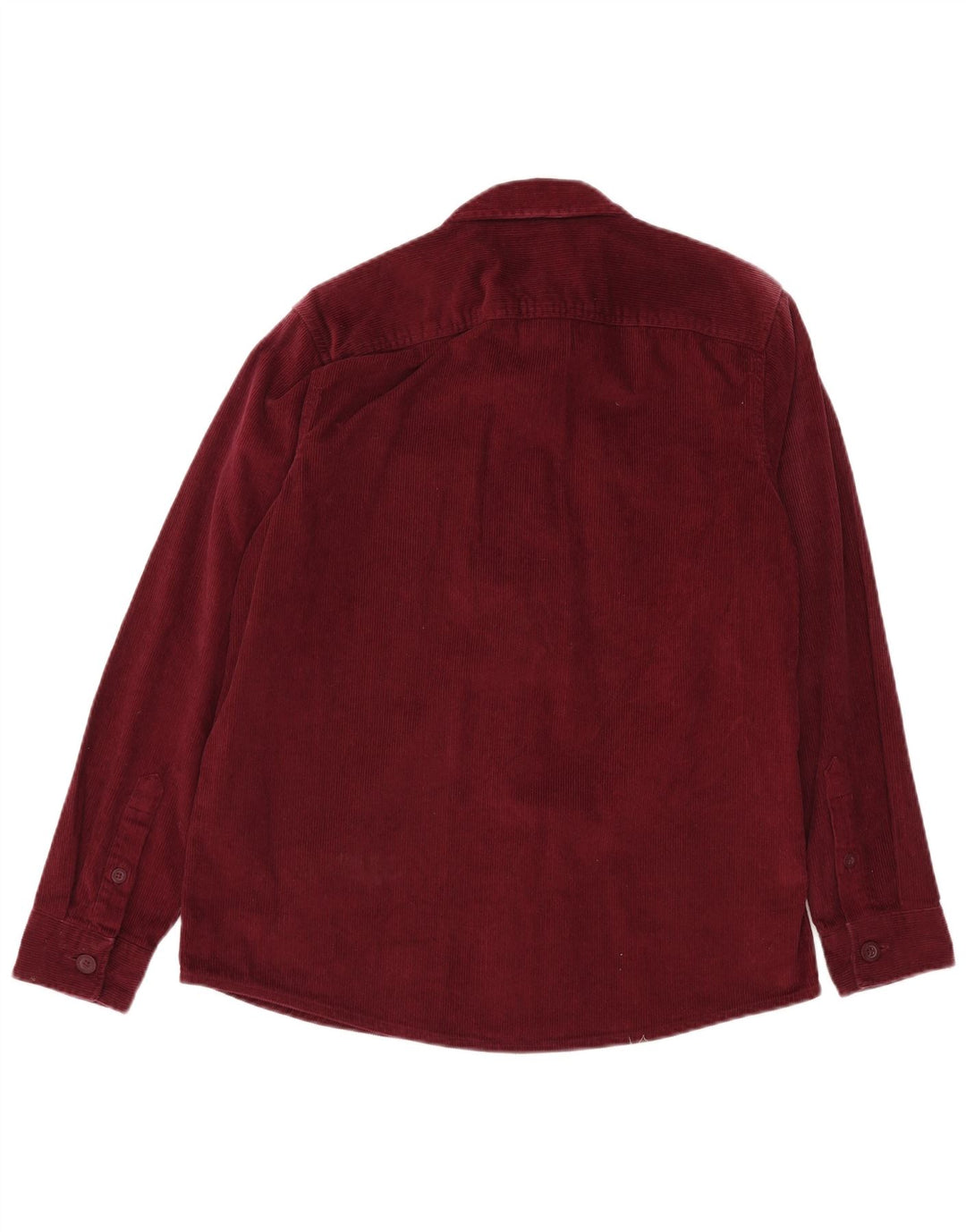 CREW CLOTHING Camicia da uomo in velluto a coste in cotone bordeaux medio