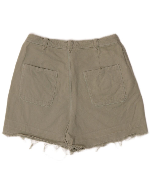 Pantaloncini chino a vita alta da donna Zara EU 42 Large W32 verdi