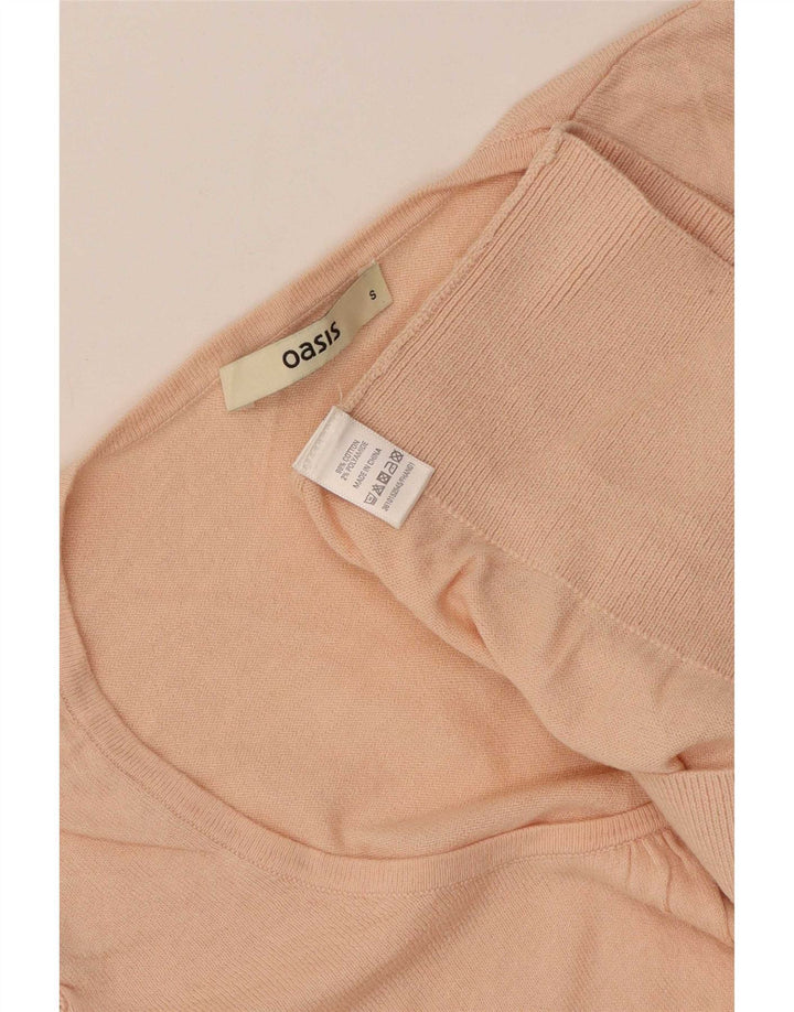 Oasis Camicetta da donna Top UK 10 Small Pink Cotton