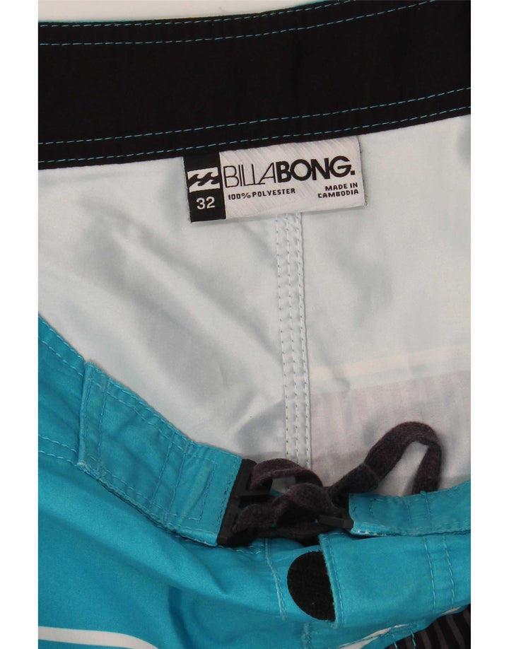 Costume da bagno da uomo Billabong con grafiche, taglia media, colore blu a blocchi, in poliestere