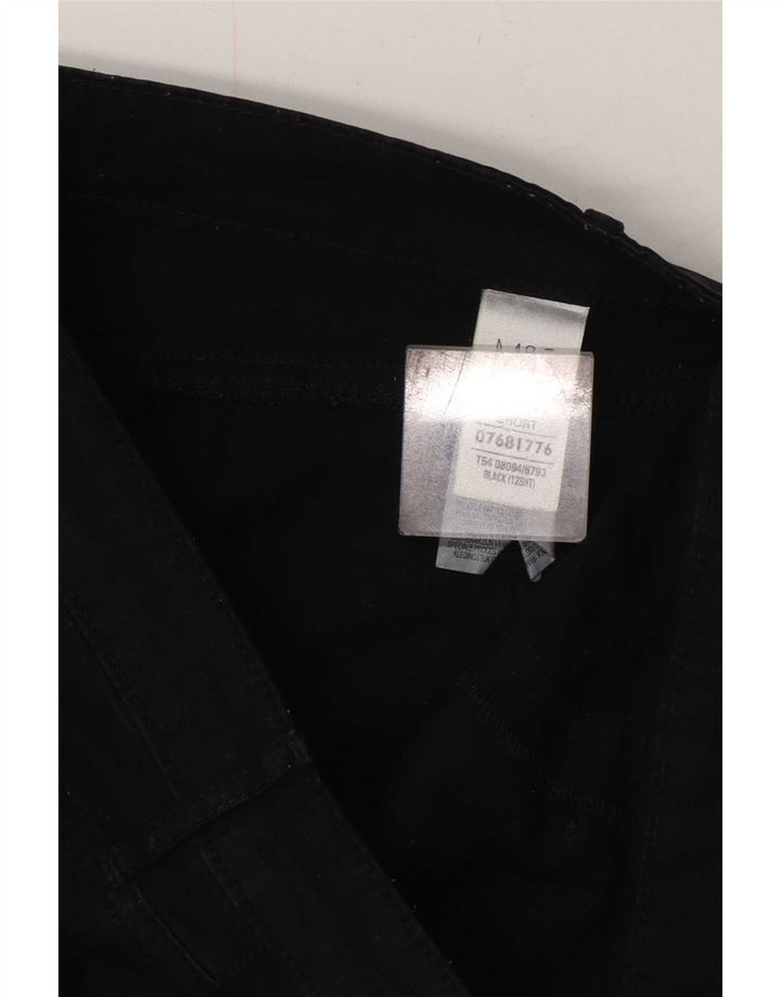 Jeans crop slim da donna Marks & Spencer UK 12 medio W30 L26 cotone nero