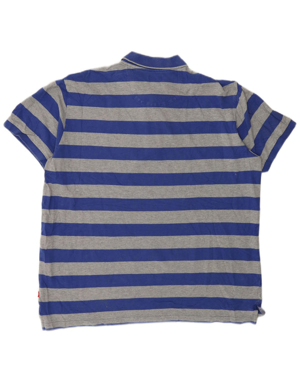 Polo da uomo Izod XL in cotone a righe blu