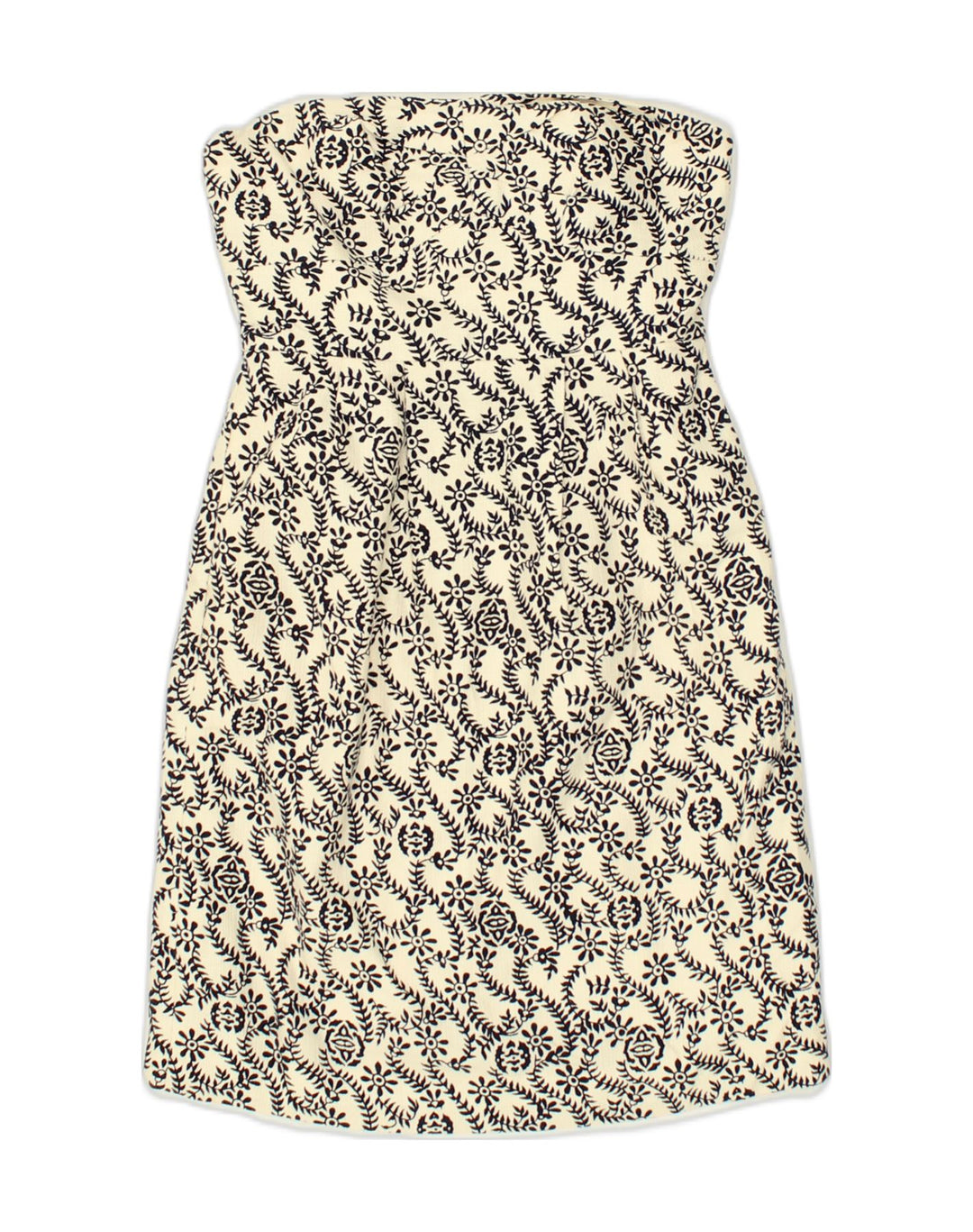 J. CREW Womens Off Shoulder Dress US 2 XS White Floral Cotton | Vintage J. Crew | Thrift | Second-Hand J. Crew | Used Clothing | Messina Hembry 