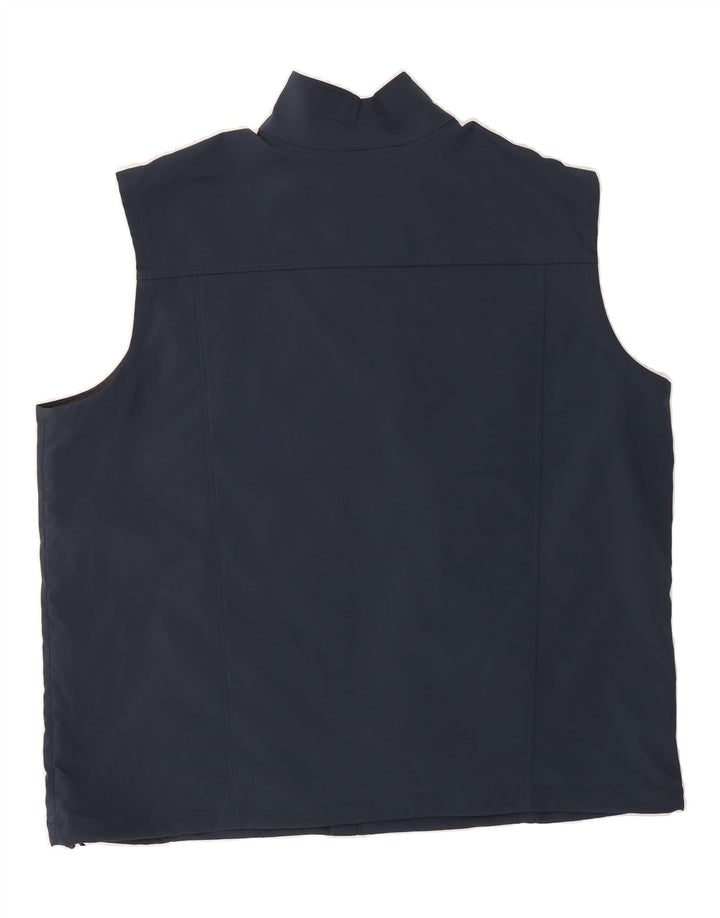 EDDIE BAUER Mens Utility Gilet UK 44 2XL Navy Blue Polyester Vintage Eddie Bauer and Second-Hand Eddie Bauer from Messina Hembry 