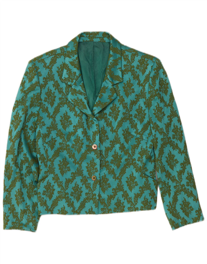 Giacca blazer a 2 bottoni corta da donna Oilily EU 38 Medium Turchese Paisley