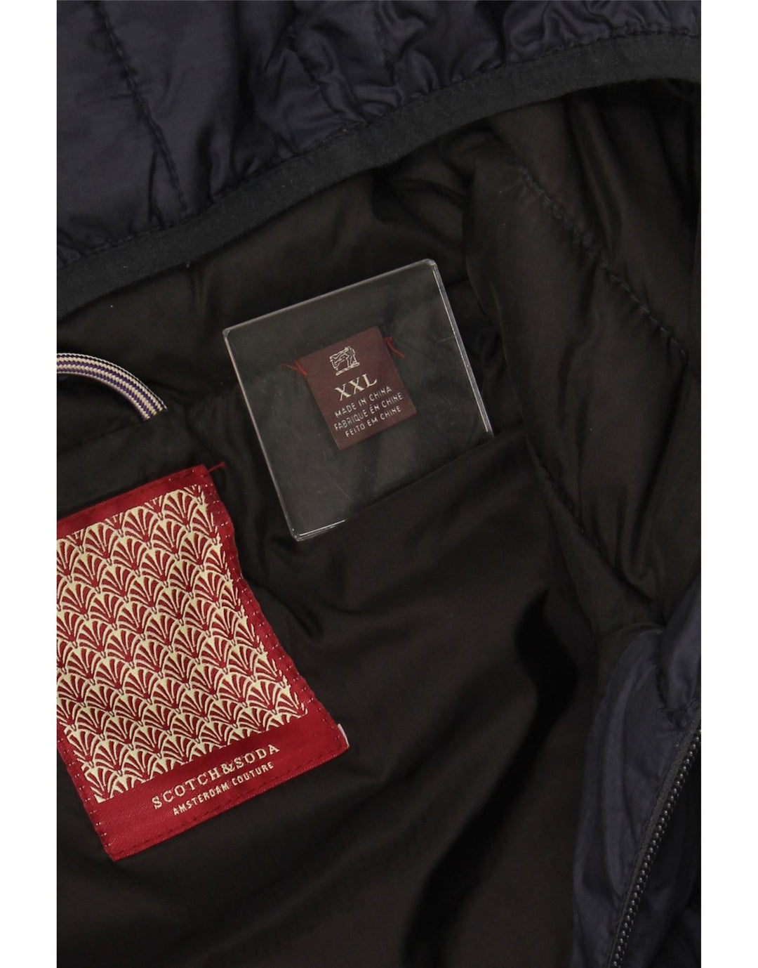 Gilet imbottito con cappuccio da donna SCOTCH & SODA UK 20 2XL Blu navy