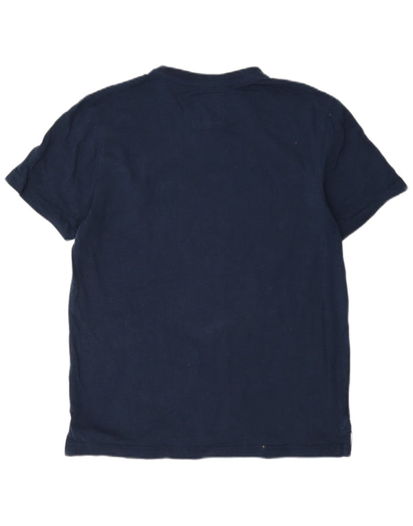 Crew Clothing T-shirt da uomo Top piccola in cotone blu navy