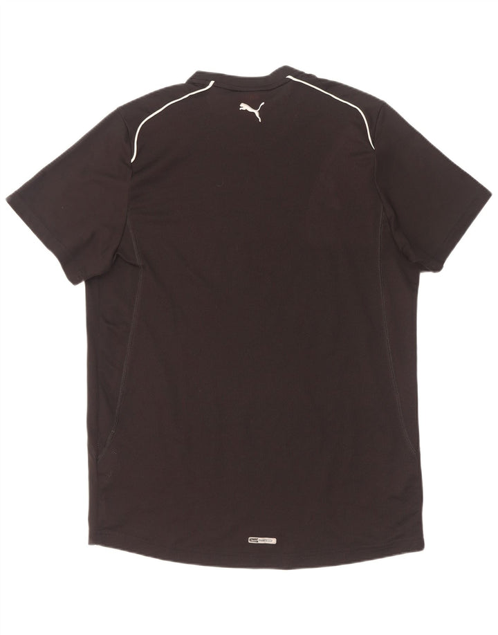 T-shirt grafica da uomo Puma Top grande in poliestere nero