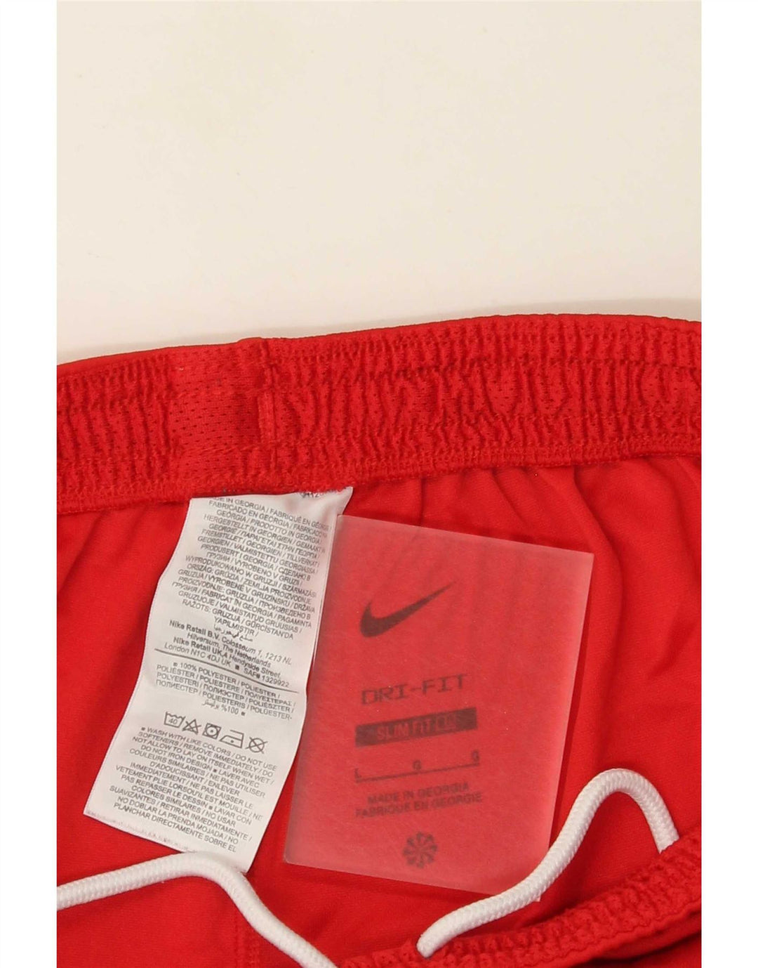 Pantaloncini sportivi Nike Dri Fit Slim da uomo, grandi, in poliestere rosso