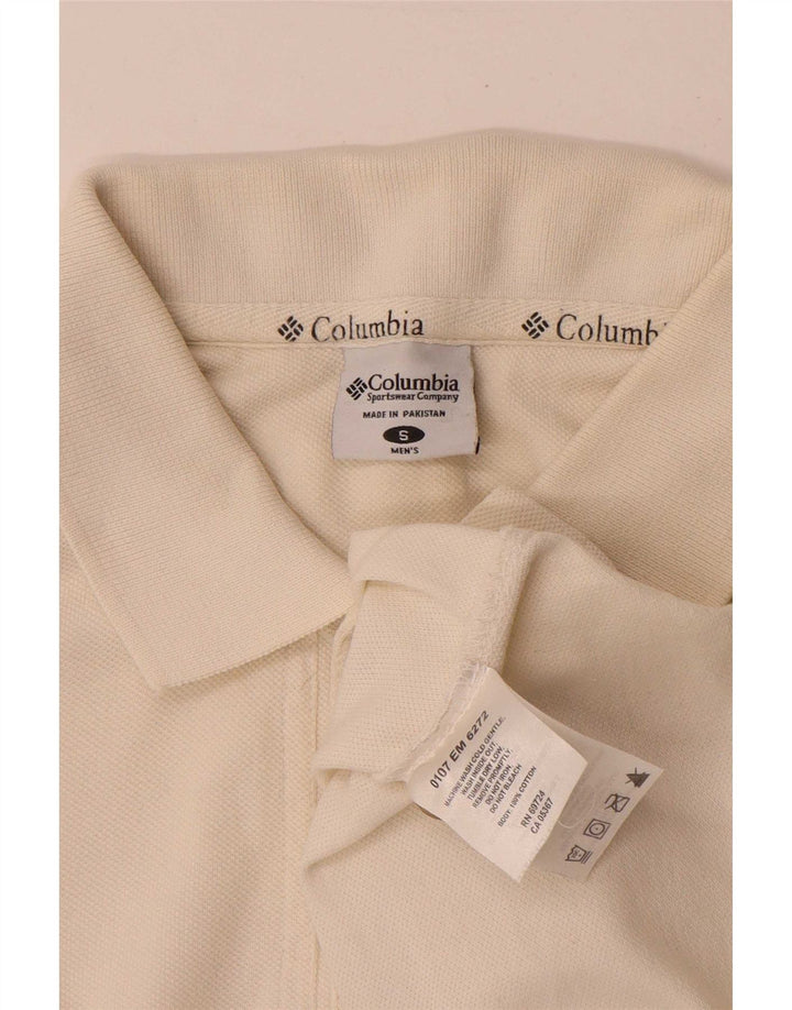 Polo da uomo Columbia piccola in cotone bianco sporco