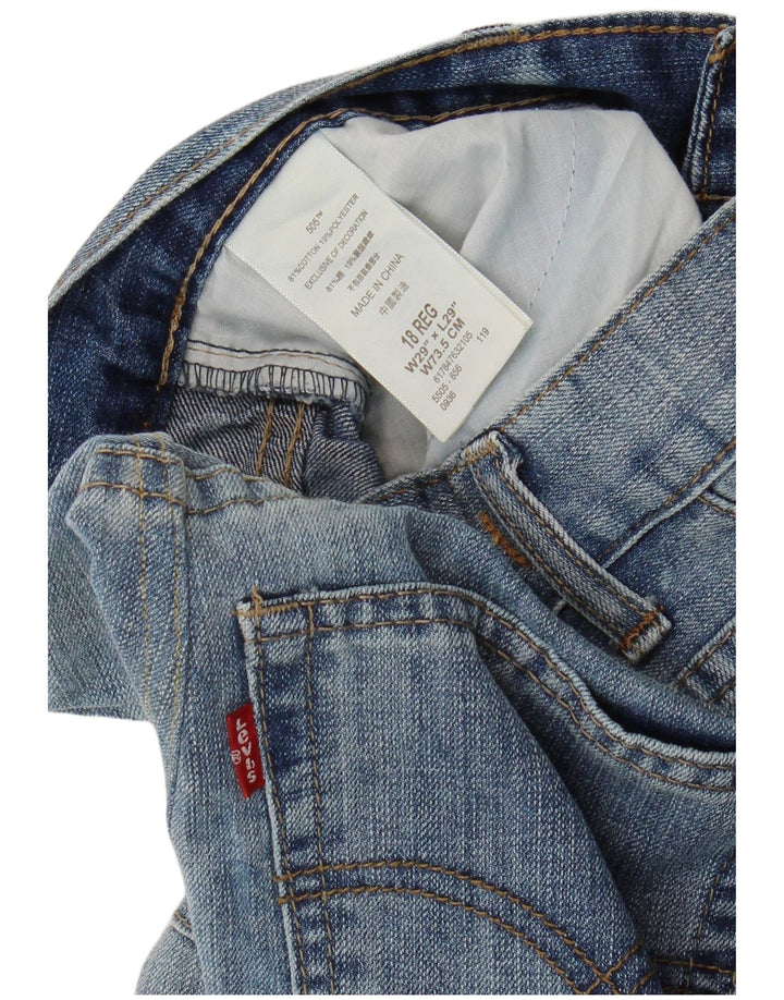 LEVI'S Jeans 505 affusolati per ragazze 15-16 anni W29 L29 Cotone blu