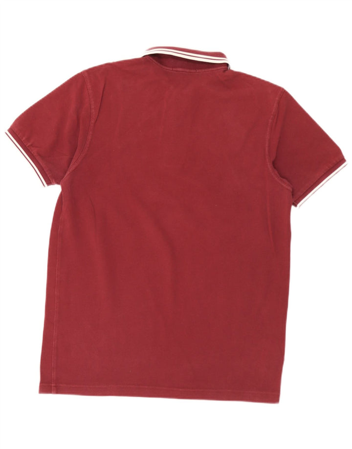 Polo da uomo Fred Perry piccola in cotone a righe bordeaux